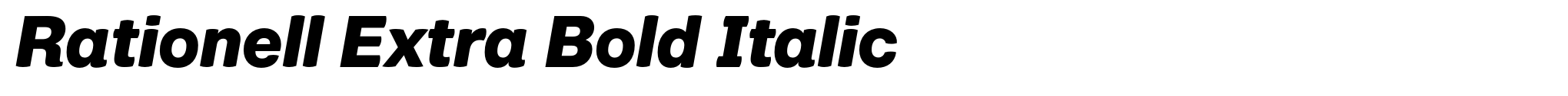 Rationell Extra Bold Italic image